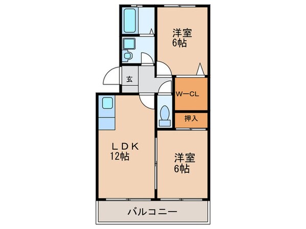 ア－クアム－ルⅠＡ棟の物件間取画像